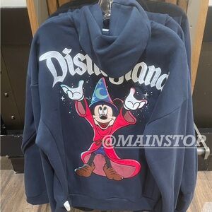 Disney Parks Disneyland Sorcerer Mickey Zip Up Sweater New